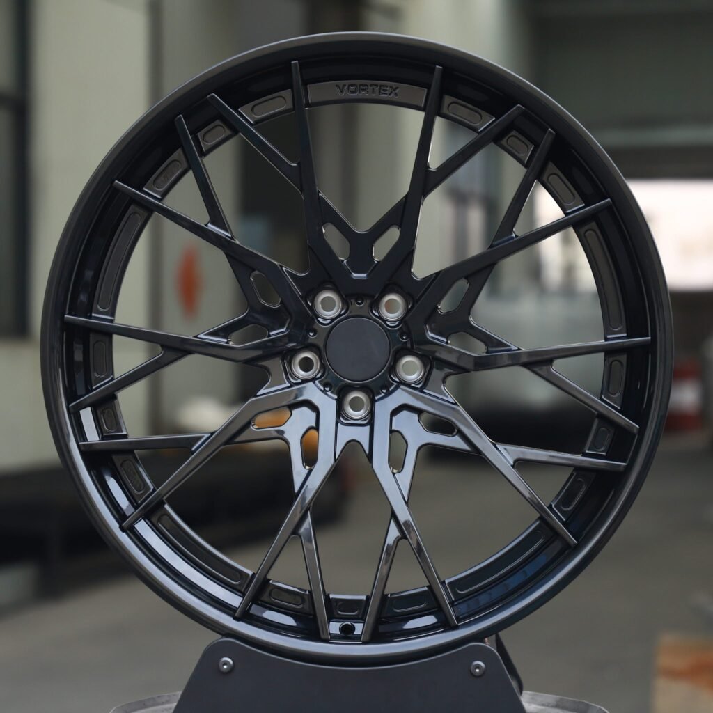 Gloss Black 2-Piece Cross-Spoke Forged Wheels – Audi A6 / BMW 5 Series Fitment (5-Lug)