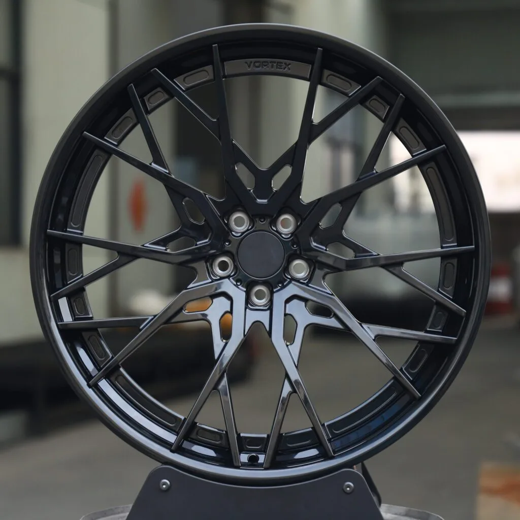 Gloss Black 2-Piece Cross-Spoke Forged Wheels – Audi A6 / BMW 5 Series Fitment (5-Lug)