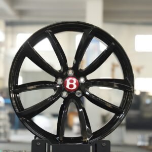 Bentley OEM-Style Gloss Black 5 V-Spoke Forged Wheels – Bentley Continental GT / Flying Spur Fitment (5-Lug)