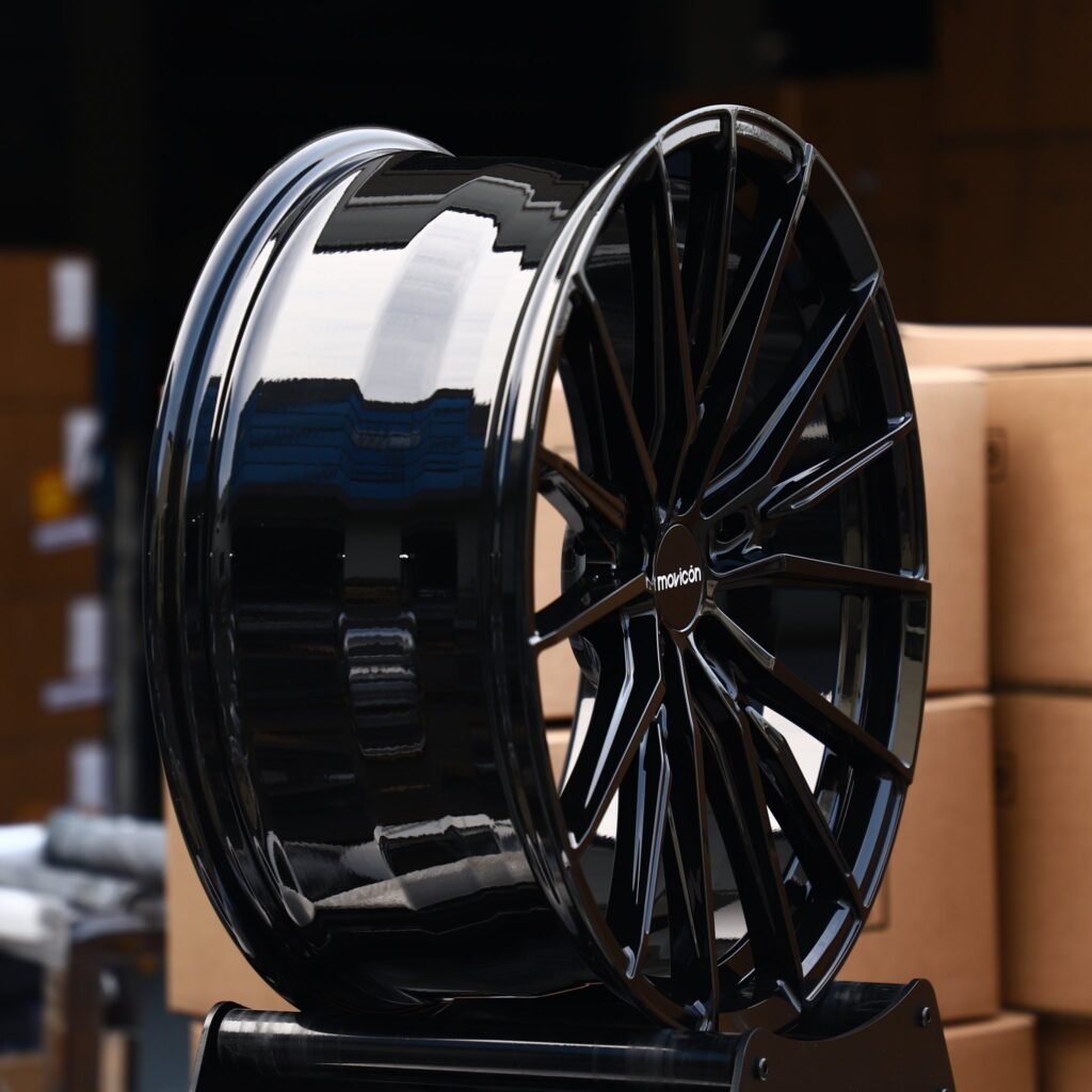 5x130 wheels – Gloss Black 5 W-Spoke, side view