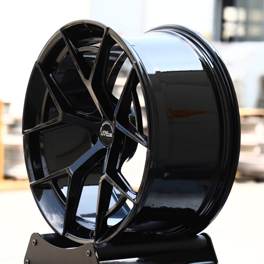 Gloss Black 5 Y-Spoke Concave Forged Wheels - Audi A6 / BMW 5 Series Fitment (5-Lug) view 4