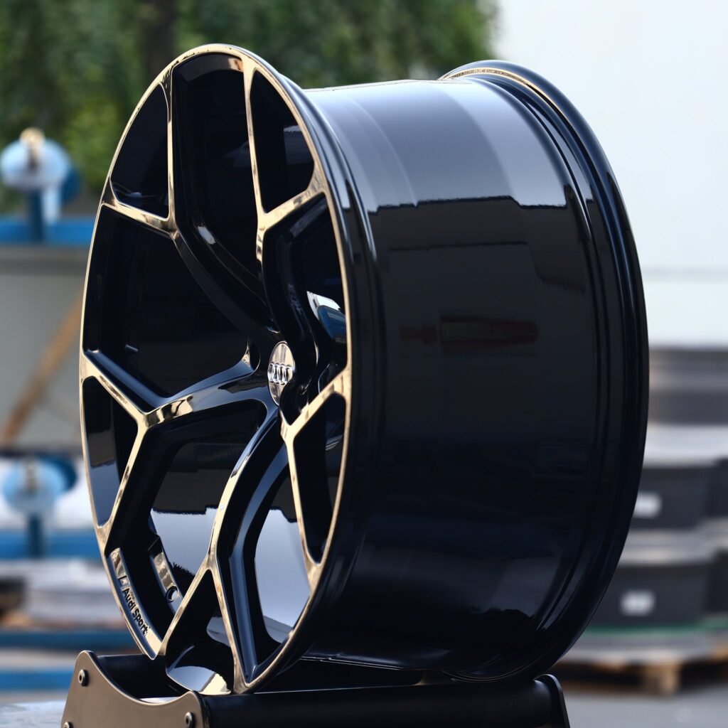 5x114.3 wheels – Gloss Black 5 Y-Spoke, side view