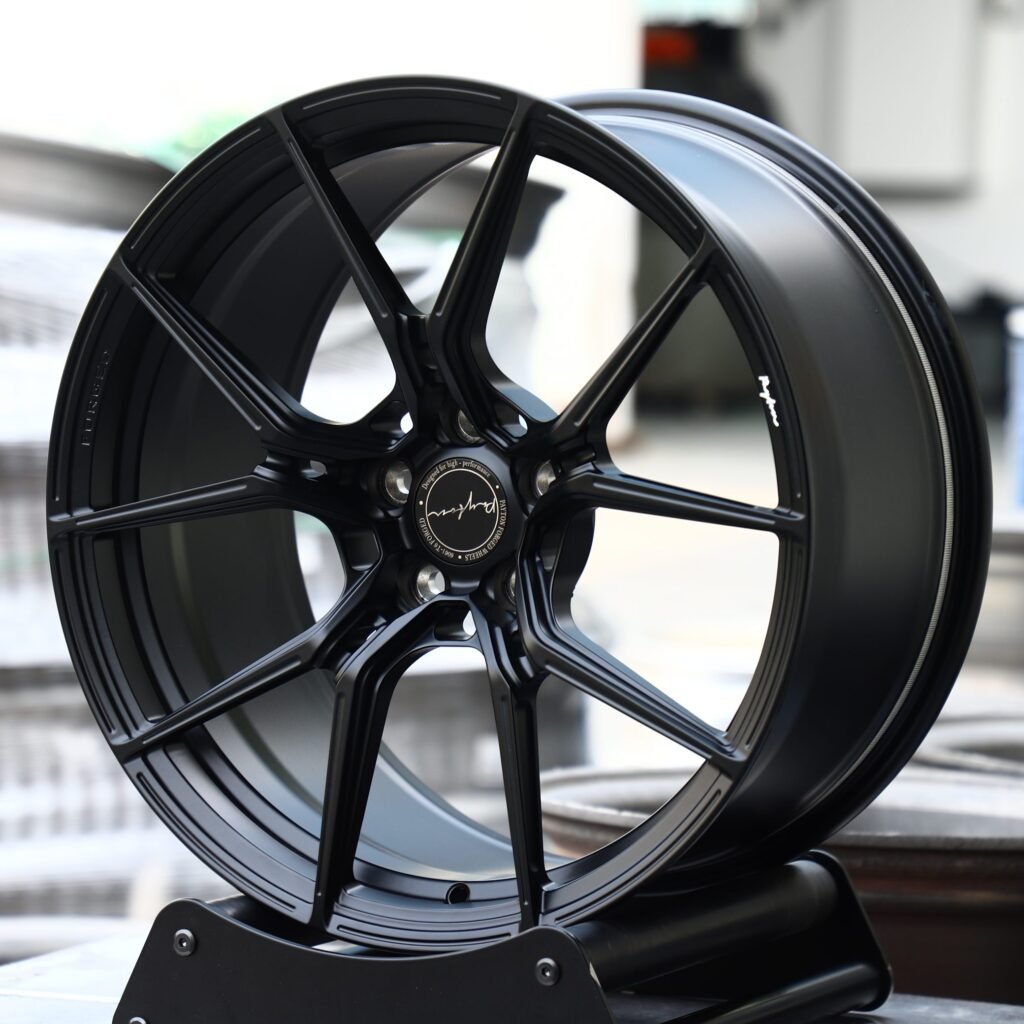 Gloss Black 5 Y-Spoke Forged Wheels - Audi A6 / BMW 5 Series Fitment (5-Lug) view 3