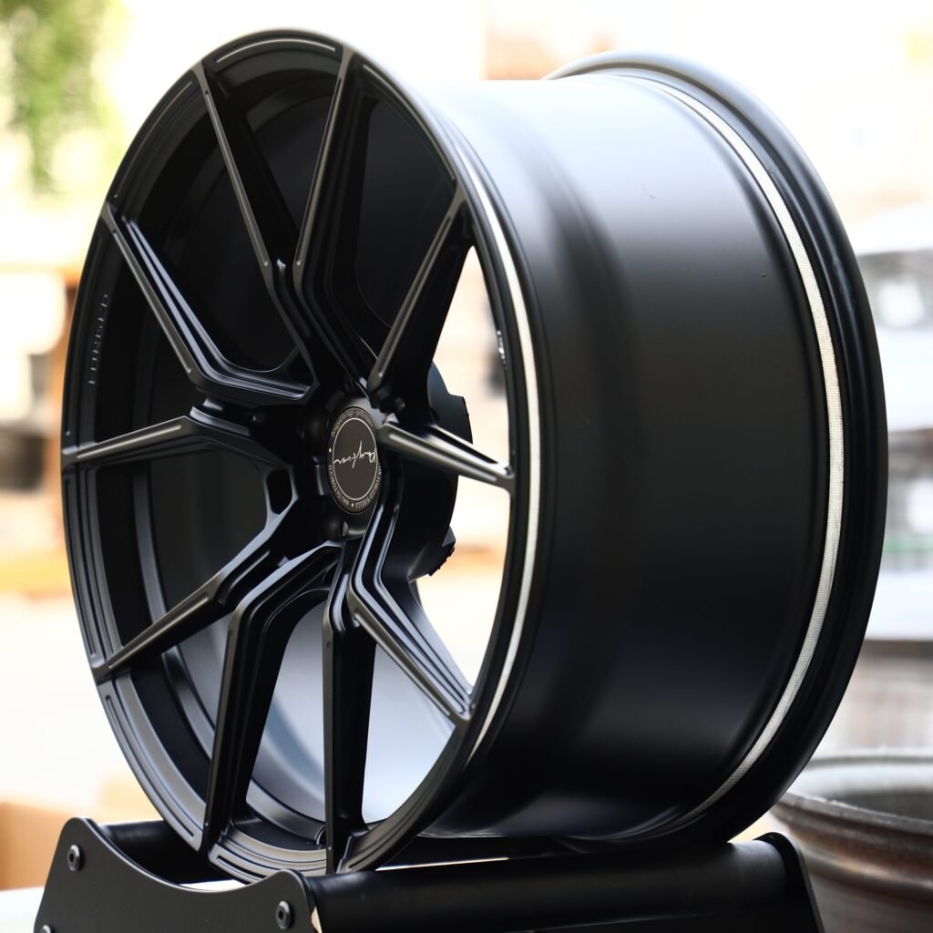Gloss Black 5 Y-Spoke Forged Wheels - Audi A6 / BMW 5 Series Fitment (5-Lug) view 4