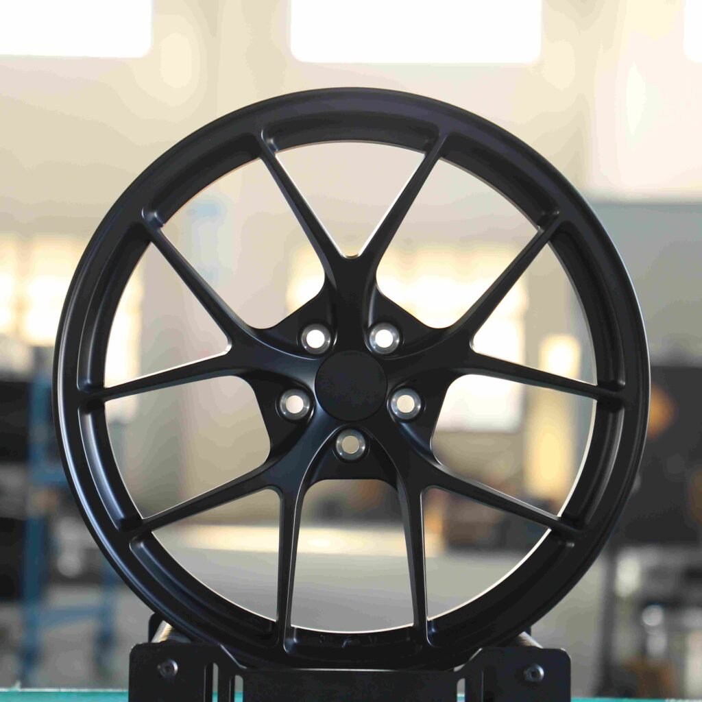 Toyota GR86 wheels – Gloss Black 5 Y-Spoke, front view
