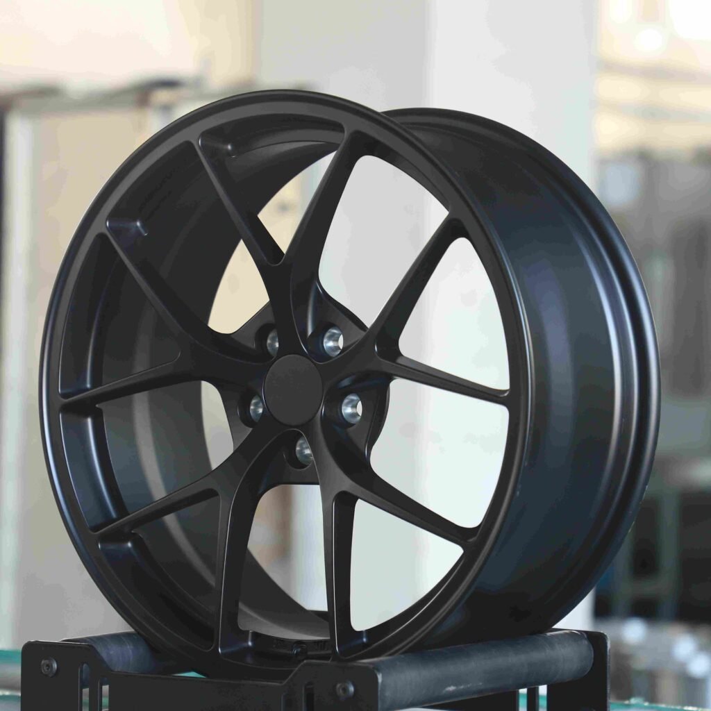 5x100 wheels – Gloss Black 5 Y-Spoke, side view