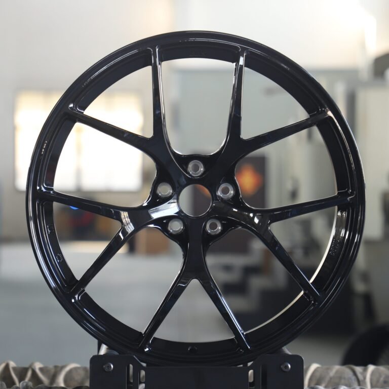 Toyota GR86 wheels – Gloss Black 5 Y-Spoke, front view