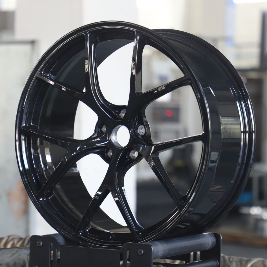 BMW 3 Series F30 wheels – Gloss Black 5 Y-Spoke, angled view