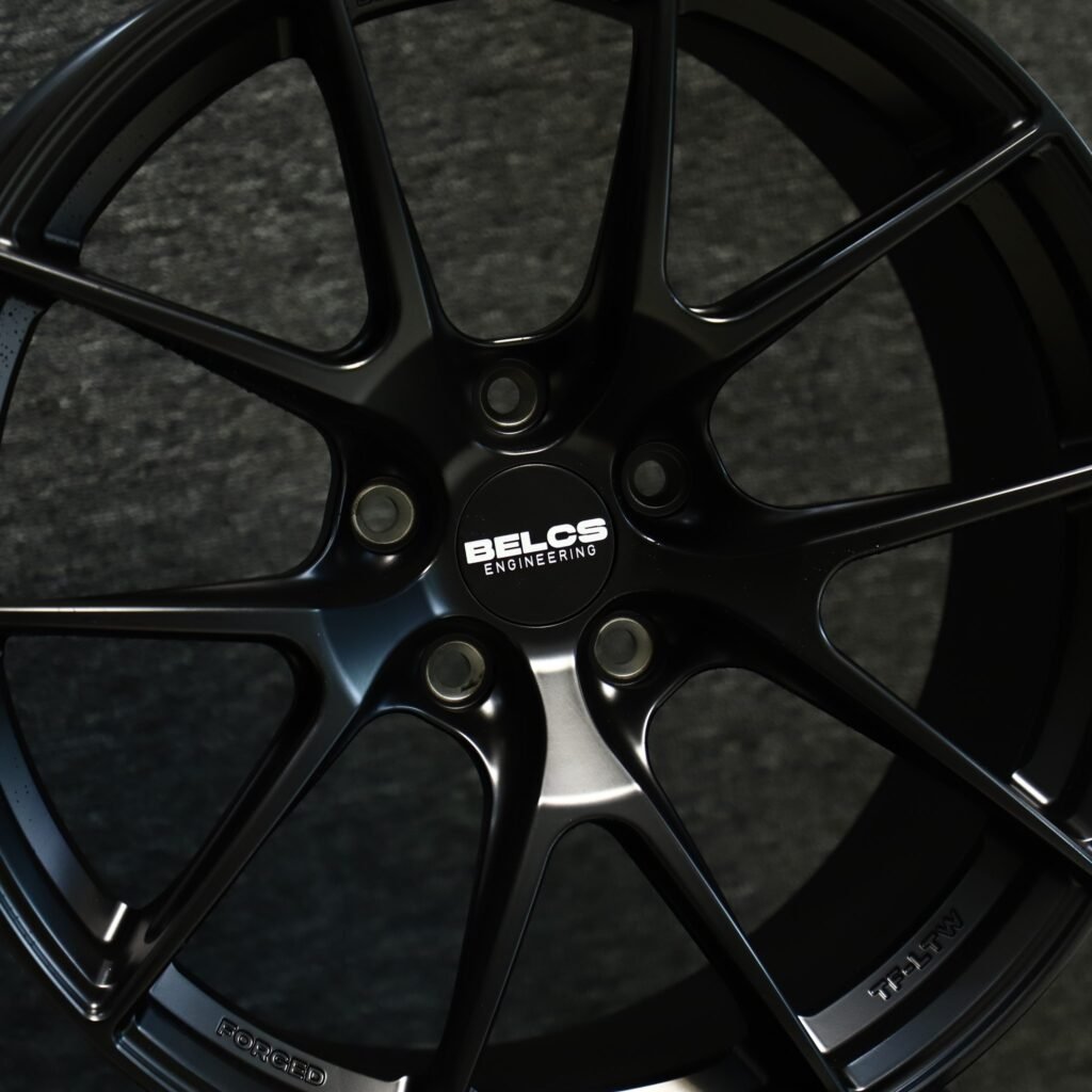 Toyota GR86 / BMW 3 Series F30 Forged Wheels – Gloss Black Thin 10 Split-Spoke, 5x100 / 5x120 bolt pattern, lip and barrel detail 2