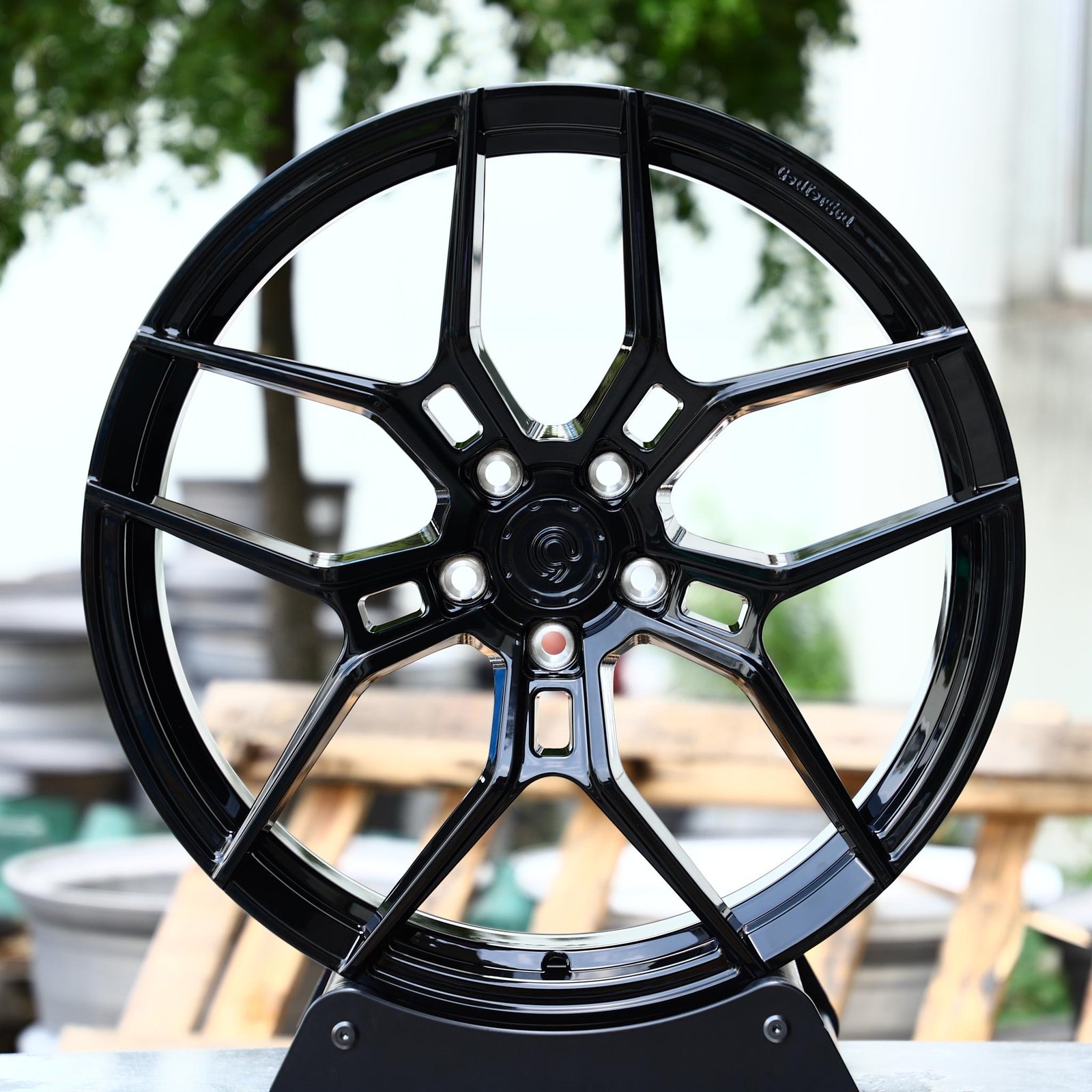 BMW M3 G80 wheels – Gloss Black 5 Y-Spoke (BMW OEM-Style), front view