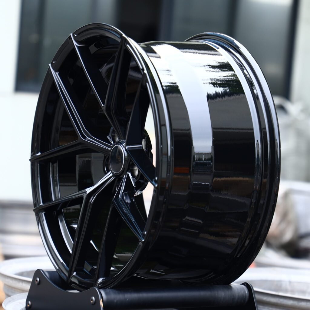 BMW M3 wheels – Gloss Black 5 Y-Spoke, angled view