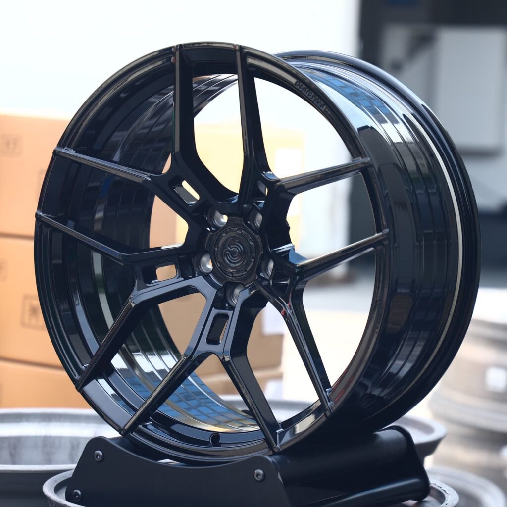 BMW M3 wheels – Gloss Black 5 Y-Spoke, angled view
