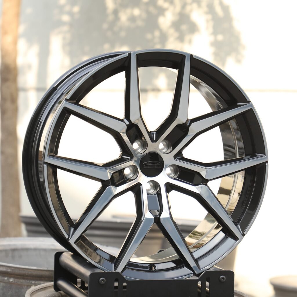 Gloss Black 5 Y-Spoke Machined Face Forged Wheels - Audi A6 / BMW 5 Series Fitment (5-Lug) Monoblock forged wheel