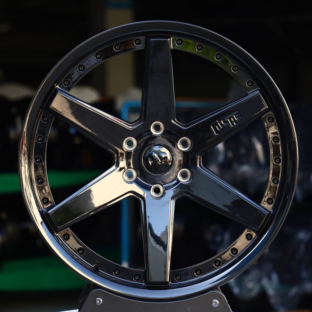 Gloss Black 6-Spoke Riveted Off-Road Forged Wheels - Toyota 4Runner / Toyota Tacoma Fitment (6-Lug) Deep Dish forged wheel