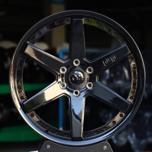 Gloss Black 6-Spoke Riveted Off-Road Forged Wheels – Toyota 4Runner / Toyota Tacoma Fitment (6-Lug)