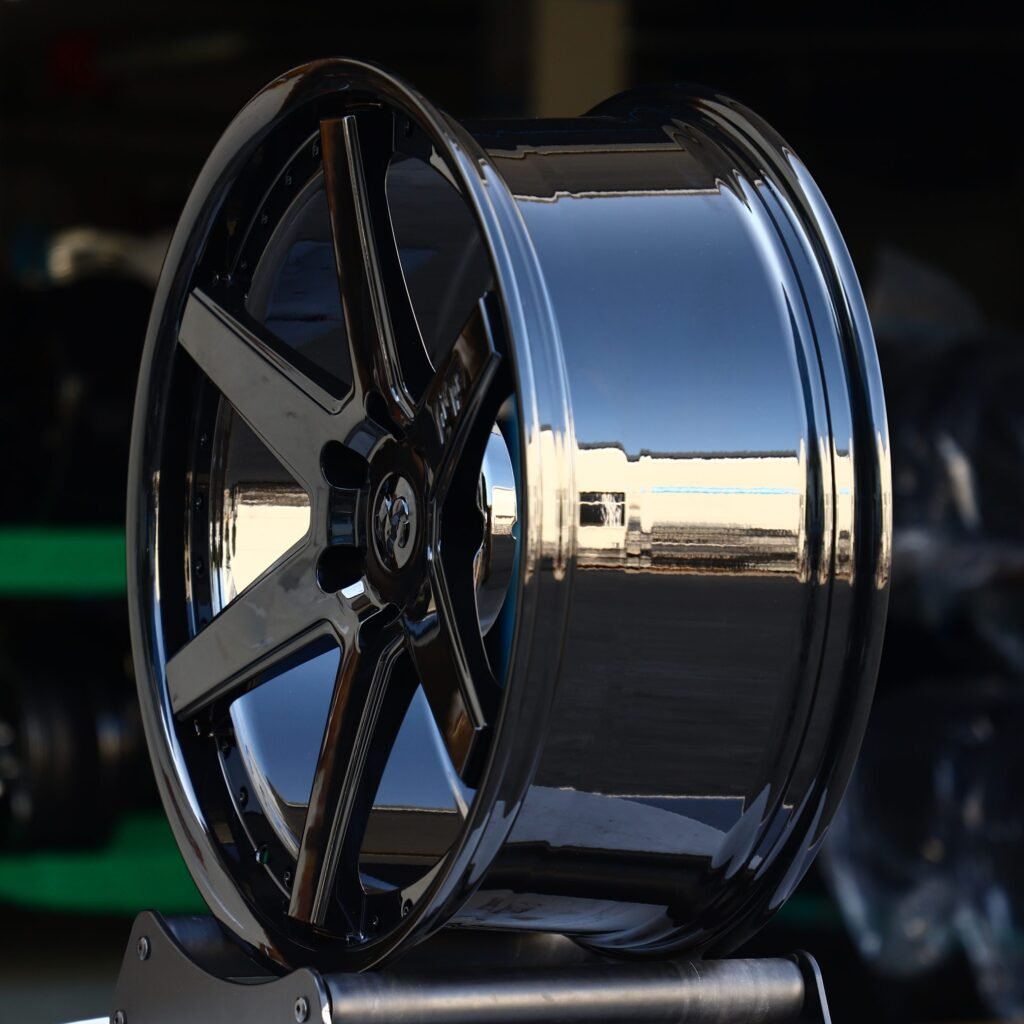 Gloss Black 6-Spoke Riveted Off-Road Forged Wheels - Toyota 4Runner / Toyota Tacoma Fitment (6-Lug) view 4