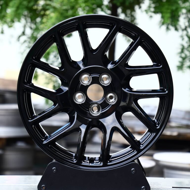 Ferrari 488 wheels – Gloss Black 7 Y-Spoke, front view