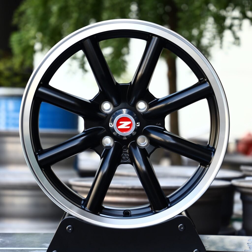 Gloss Black 8-Spoke Forged Wheels - Honda Civic / Mazda MX-5 Fitment (5-Lug) Monoblock forged wheel