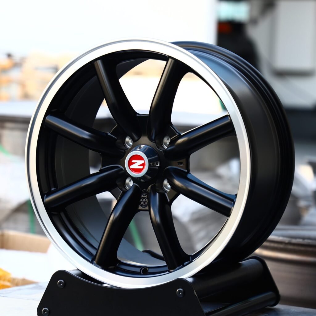 Gloss Black 8-Spoke Forged Wheels - Honda Civic / Mazda MX-5 Fitment (5-Lug) view 2
