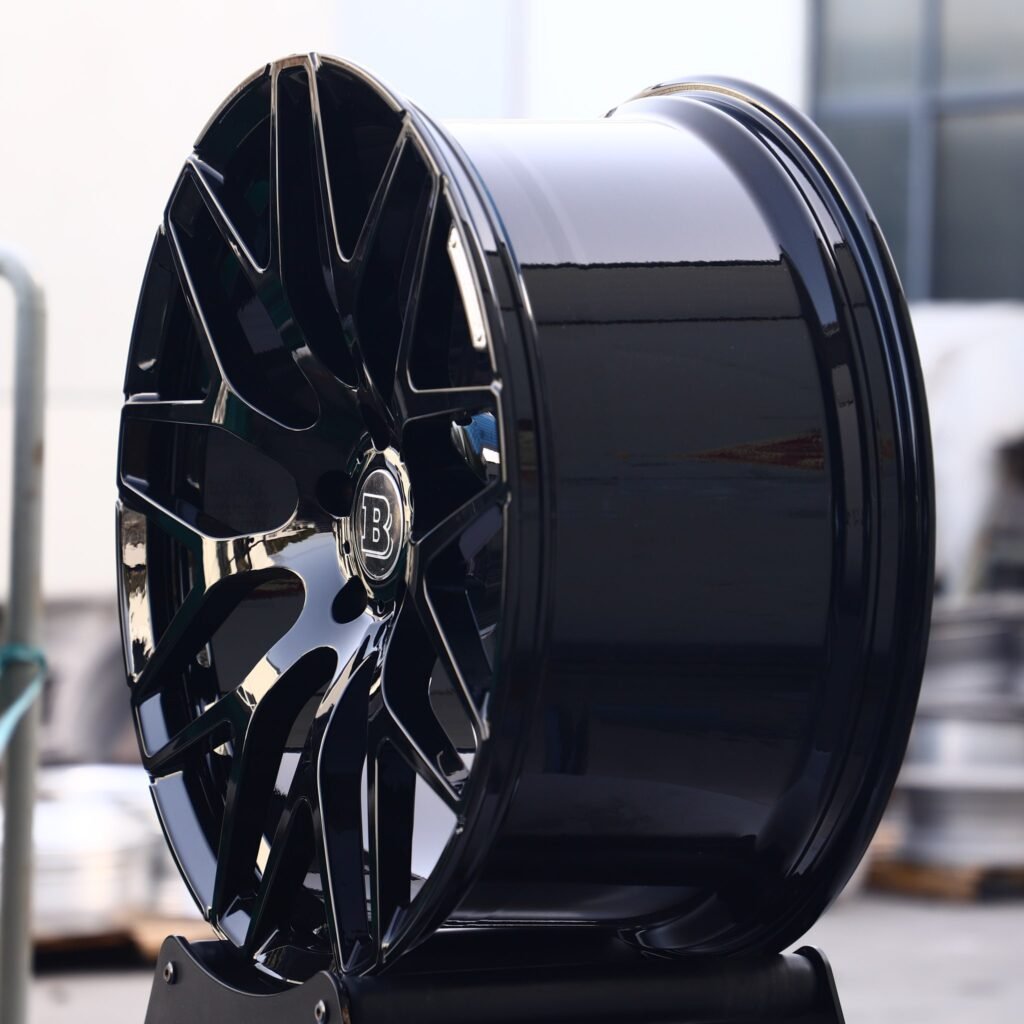 5x130 wheels – Gloss Black 9 Y-Spoke, side view