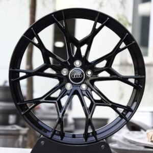 Audi OEM-Style Gloss Black Web-Mesh Forged Wheels – Audi A4 B9 / A6 C8 Fitment (5-Lug)