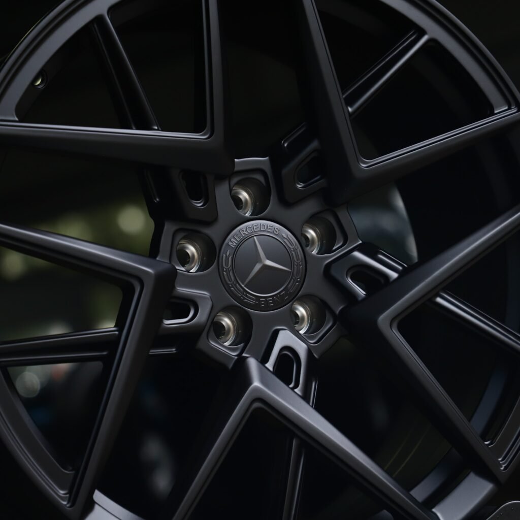 Audi Q7 wheels – Gloss Black Cross-Spoke, lip and barrel detail