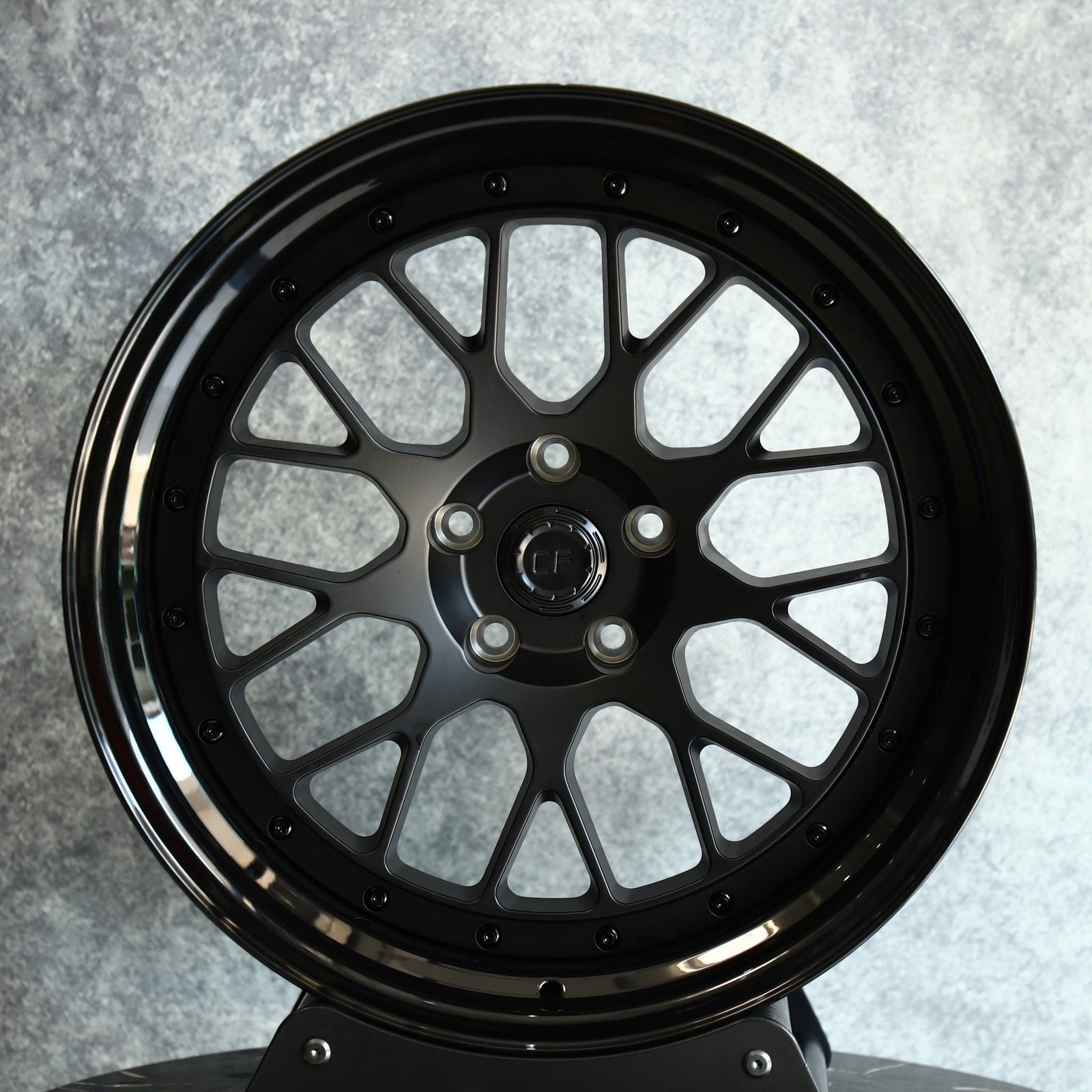 Audi A6 wheels – Gloss Black Custom, front view