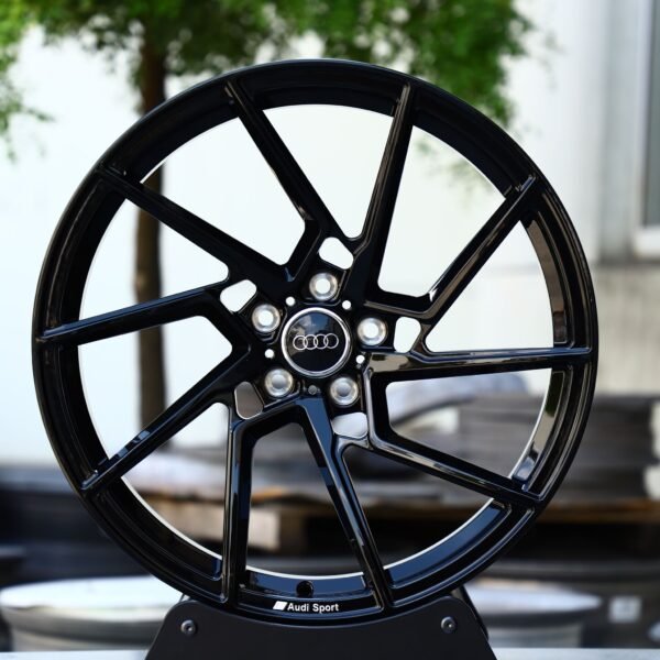 Audi A4 B9 wheels – Gloss Black 10 Directional-Spoke (Audi OEM-Style), front view