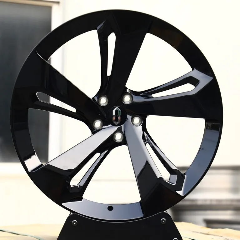AITO M7 wheels – Gloss Black Directional Milled (AITO OEM-Style), front view