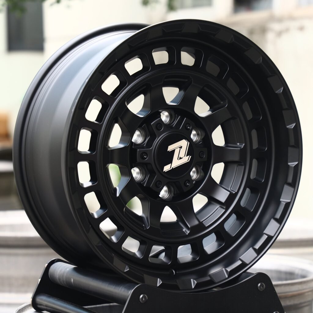 Toyota Tacoma wheels – Gloss Black Double Ring Lip, angled view