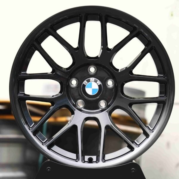 BMW M3 E46 wheels – Gloss Black, front view