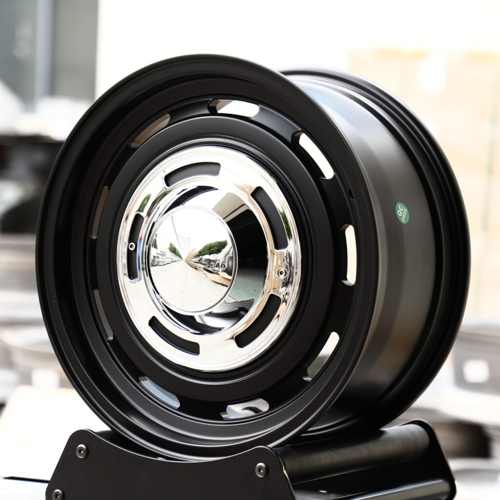 Toyota Tacoma wheels – Gloss Black Full-Face Deep Lip, angled view