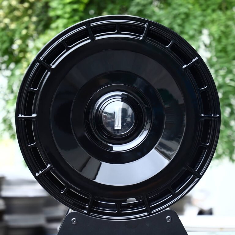 Audi A6 wheels – Gloss Black Full-Face, front view
