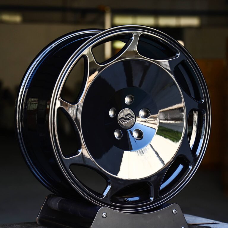 Audi A6 wheels – Gloss Black Full-Face, front view