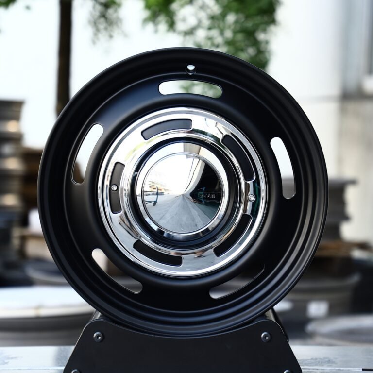 Audi A6 wheels – Gloss Black Full-Face, front view