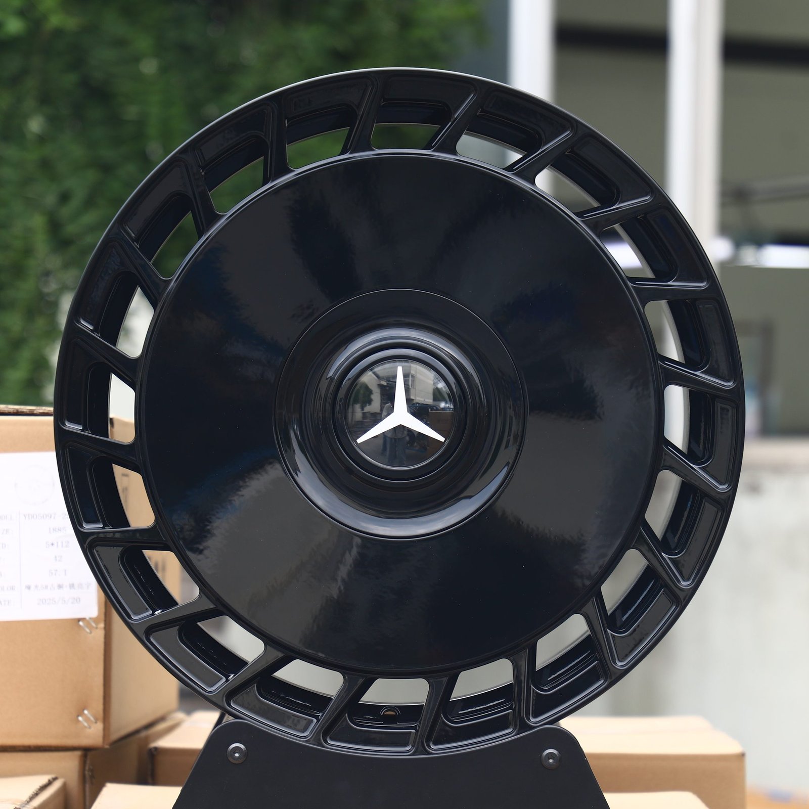 Mercedes-Benz E-Class wheels – Gloss Black Full-Face, front view