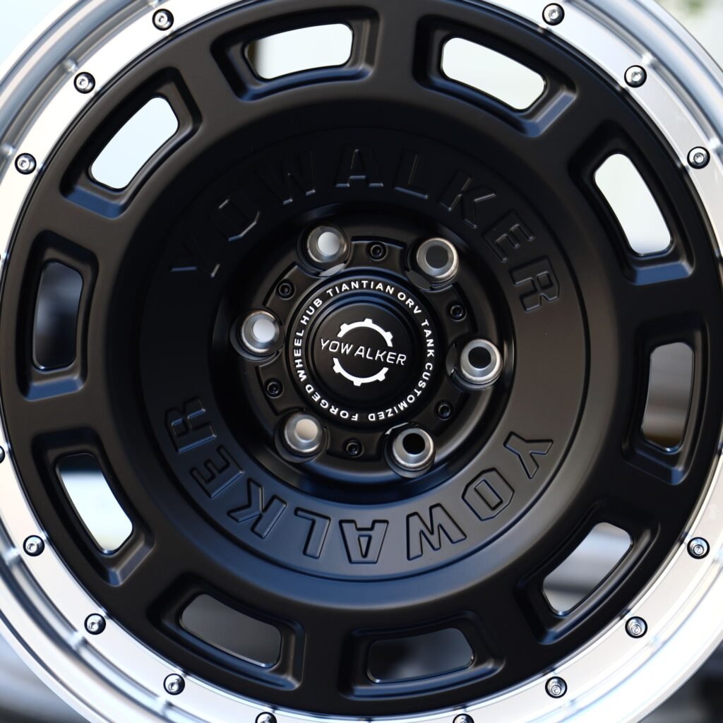 Chevrolet Silverado 1500 wheels – Gloss Black Full-Face Riveted, lip and barrel detail