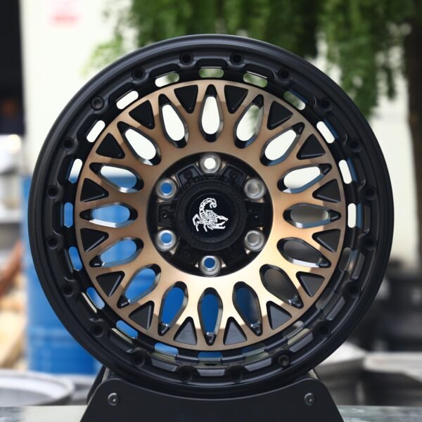 Audi A6 wheels – Bronze / Black, front view