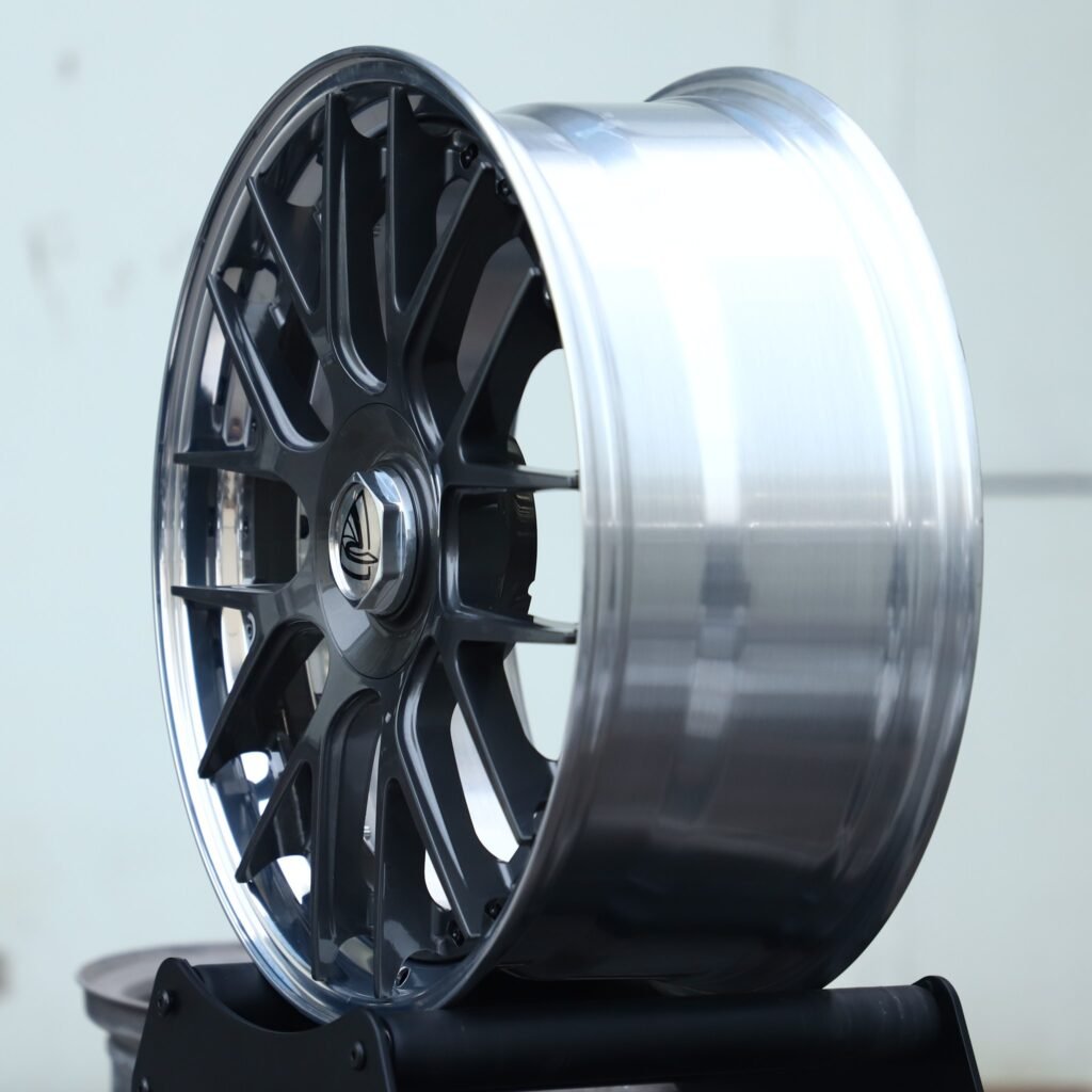 Gloss Black / Gunmetal 2-Piece 8 Y-Spoke Forged Wheels - Audi A6 / BMW 5 Series Fitment (5-Lug) view 4