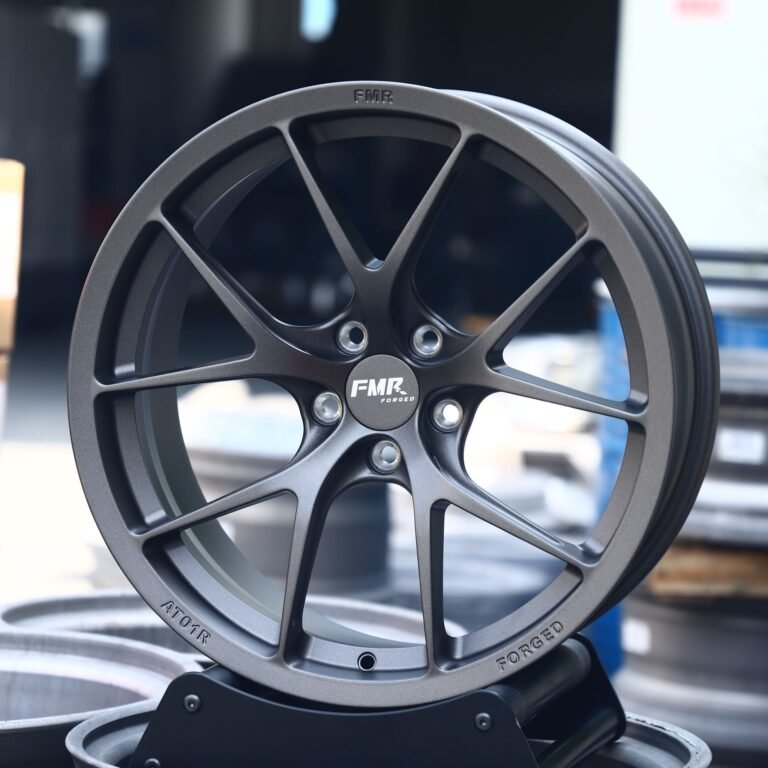 Porsche 911 wheels – Gloss Black / Gunmetal 5 Y-Spoke, front view
