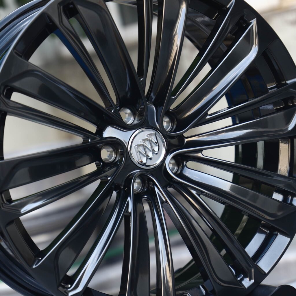 Gloss Black / Gunmetal Custom Forged Wheels - Buick Regal / Buick LaCrosse Fitment (5-Lug) view 4