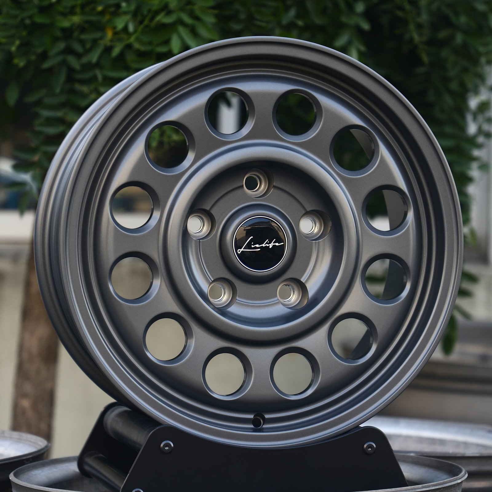 Porsche 911 wheels – Gloss Black / Gunmetal Full-Face, front view