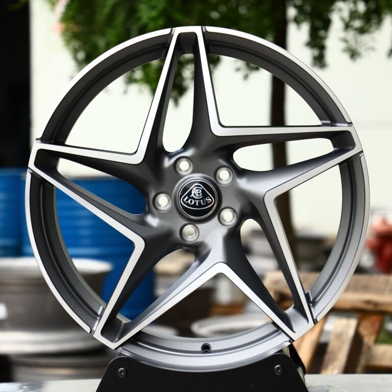 Porsche 911 wheels – Gloss Black / Gunmetal Machined Face, front view