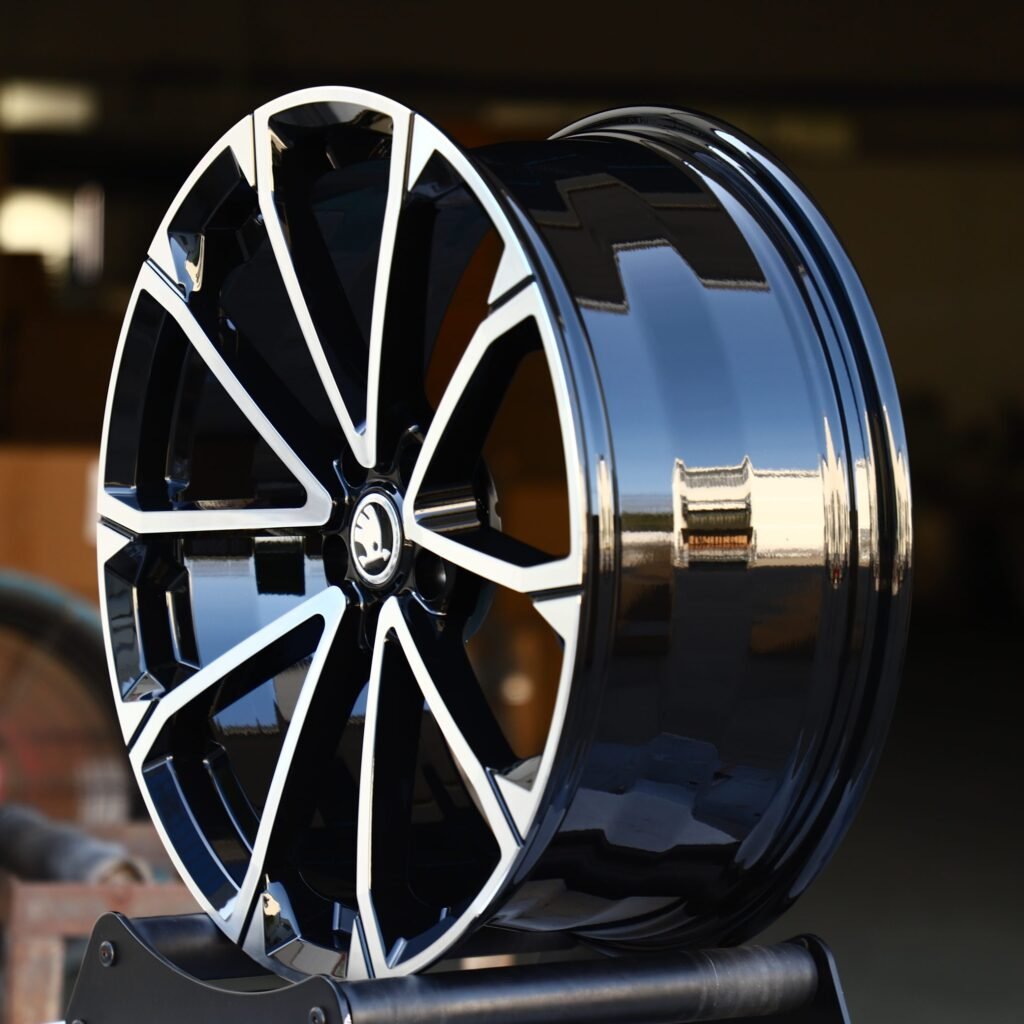 Gloss Black Machined Face Forged Wheels - Audi A6 / BMW 5 Series Fitment (5-Lug) view 4