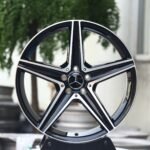 Mercedes-Benz OEM-Style Black / Machined 5-Spoke Forged Wheels – Mercedes-Benz E-Class / S-Class Fitment (5-Lug)