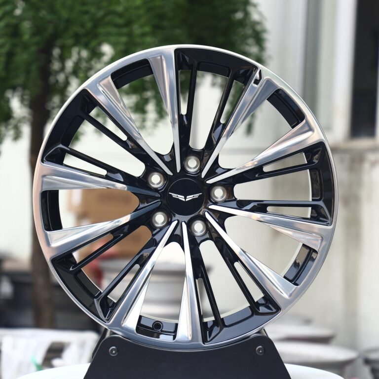 Porsche 911 wheels – Gloss Black Machined Face, front view