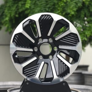 GMC Sierra 1500 / Silverado 1500 Off-Road Forged Wheels – Black / Machined Split-Spoke (6-Lug)