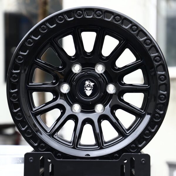 Ford F-150 wheels – Gloss Black 16-Spoke, front view
