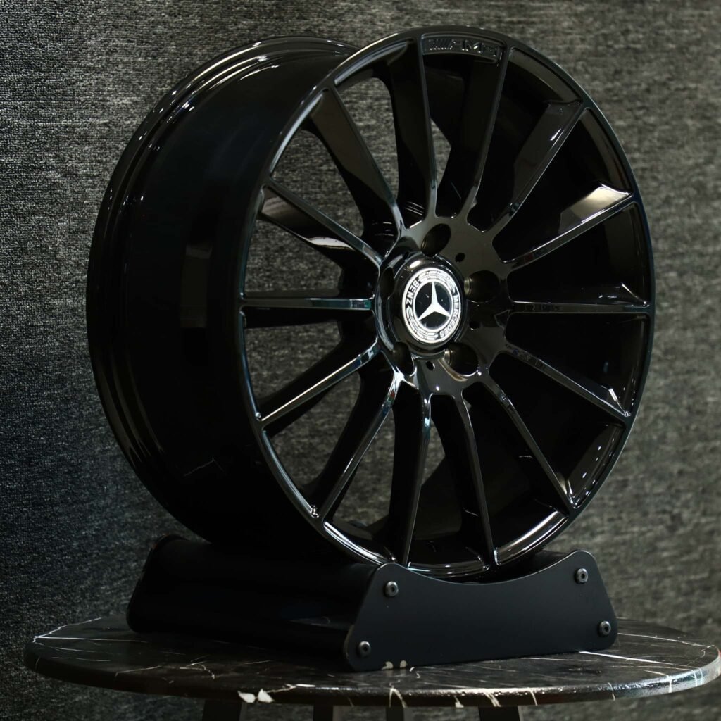 Mercedes-Benz S-Class wheels – Gloss Black Multi-Spoke, angled view