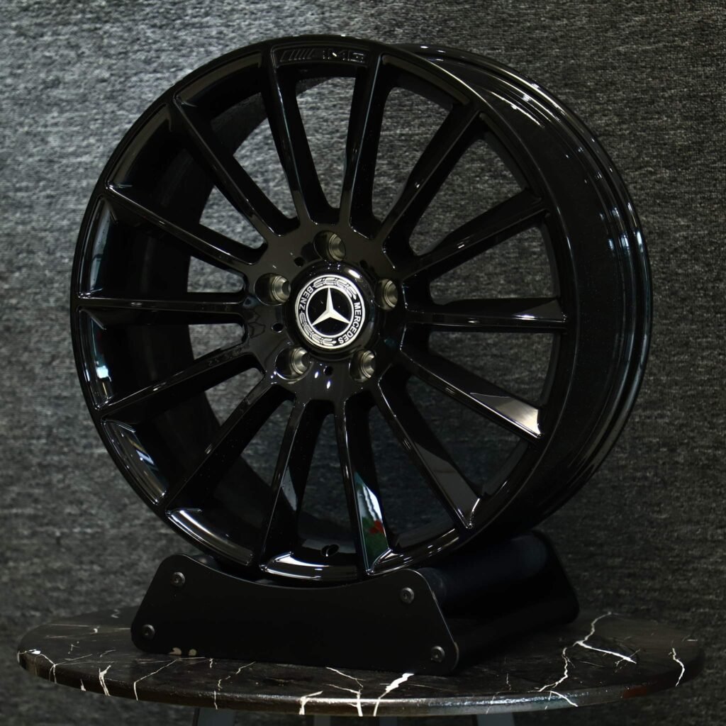5x112 wheels – Gloss Black Multi-Spoke, side view